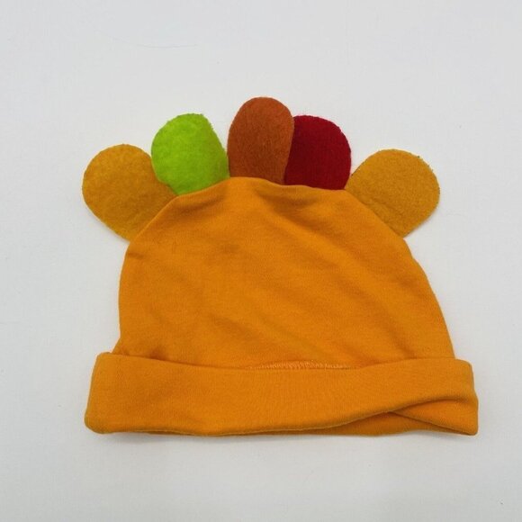 Tender Kisses My First Thanksgiving Felt Feather Turkey Hat Baby 0-6 M 1815 - Picture 3 of 4